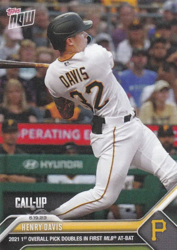 2023 TOPPS NOW #468 HENRY DAVIS- PITTSBURGH PIRATES - Baseball Card Single