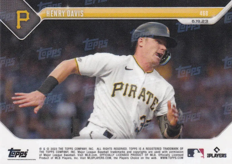 2023 TOPPS NOW #468 HENRY DAVIS- PITTSBURGH PIRATES - Baseball Card Single