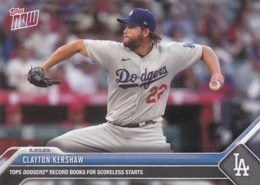 2023 TOPPS NOW #469 CLAYTON KERSHAW- LOS ANGELES DODGERS - Baseball Card Single