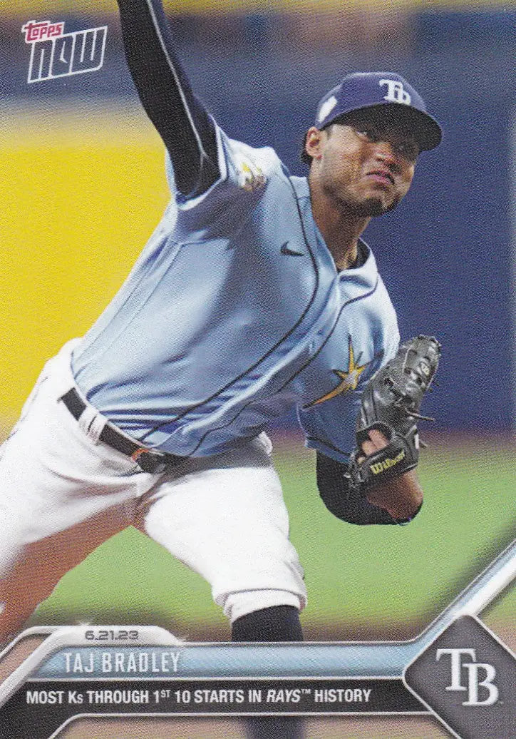 2023 TOPPS NOW #473 TAJ BRADLEY- TAMPA BAY RAYS - Baseball Card Single