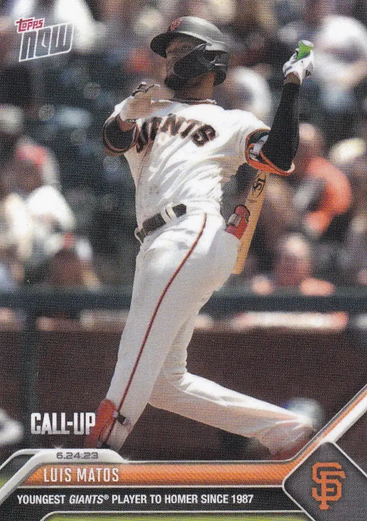 2023 TOPPS NOW #490 LUIS MATOS- SAN FRANCISCO GIANTS - Baseball Card Single