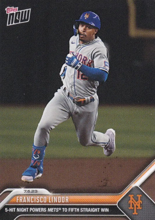 2023 TOPPS NOW #533 FRANCISCO LINDOR- NEW YORK METS - Baseball Card Single
