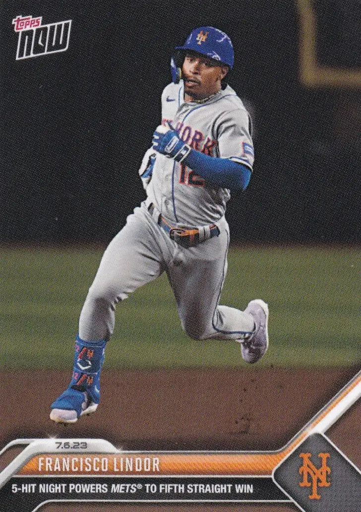 2023 TOPPS NOW #533 FRANCISCO LINDOR- NEW YORK METS - Baseball Card Single