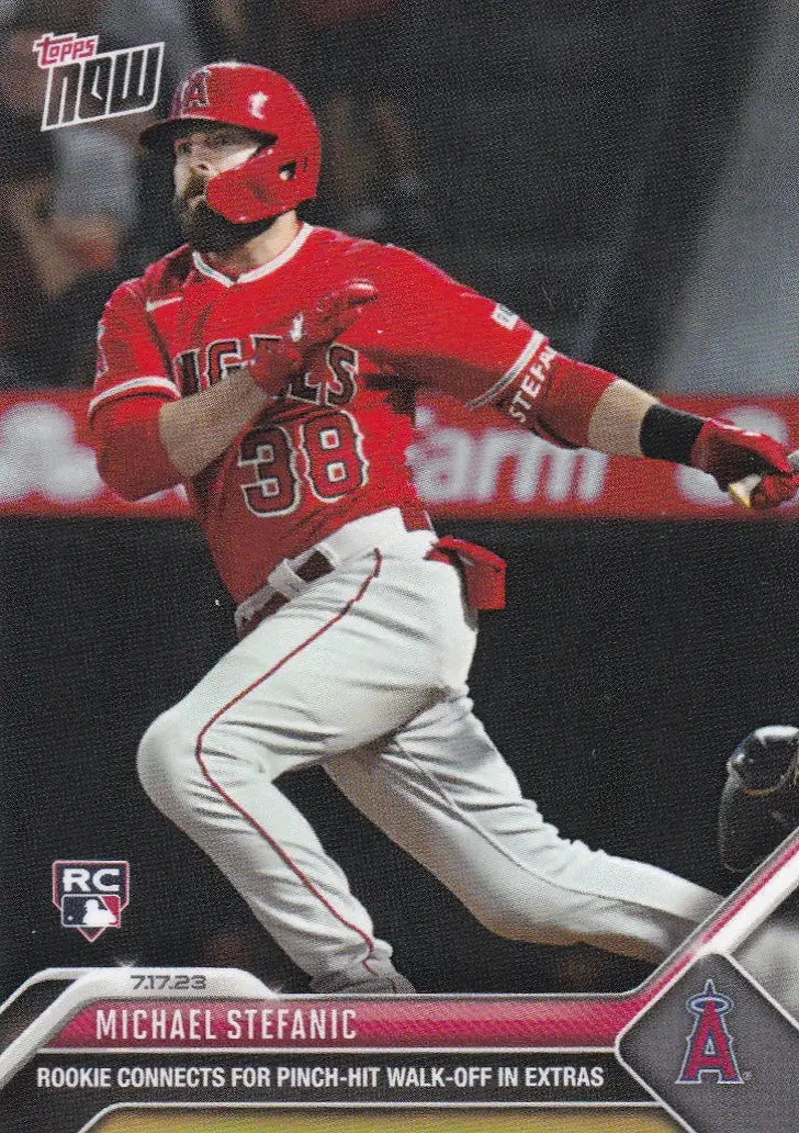 2023 TOPPS NOW #580 MICHAEL STEFANIC- ANGELS - Baseball Card Single