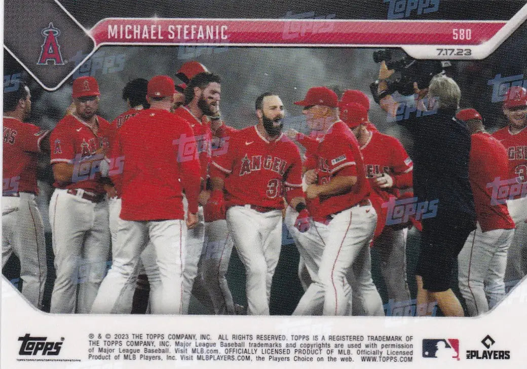 2023 TOPPS NOW #580 MICHAEL STEFANIC- ANGELS - Baseball Card Single
