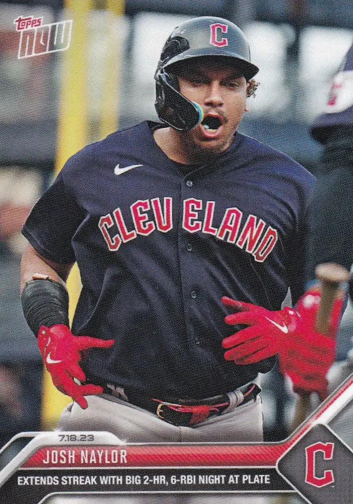2023 TOPPS NOW #582 JOSH NAYLOR- CLEVELAND GUARDIANS - Baseball Card Single
