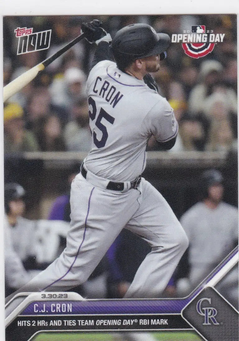 2023 TOPPS NOW #9 CJ CRON- COLORADO ROCKIES - Baseball Card Single