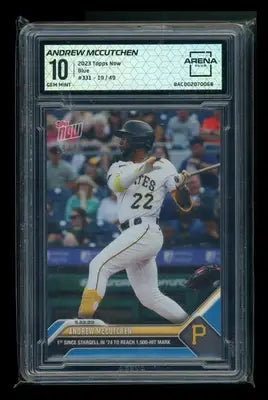 2023 Topps Now Blue Andrew McCutchen #331 19/49 Baseball Arena Club 10 - Baseball Card Single