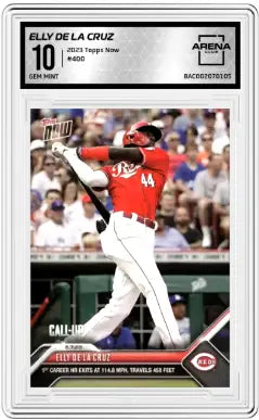 Elly De La Cruz Arena Club baseball trading card graded Gem Mint 10 2023 Topps Now