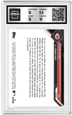 Graded Elly De La Cruz 2023 Topps Now Arena Club baseball card in protective case