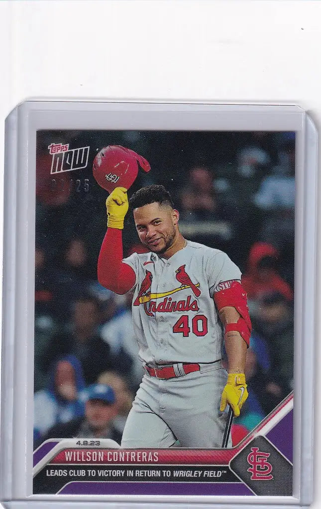Baseball card of Willson Contreras with jersey number 40 for St. Louis Cardinals 2023