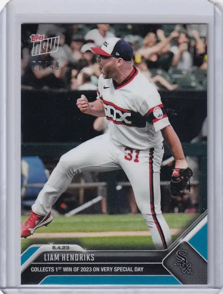 2023 TOPPS NOW PARALLEL #386 LIAM HENDRIKS CHICAGO WHITE SOX 27/49