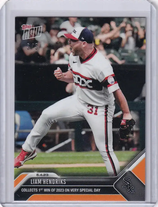 2023 TOPPS NOW PARALLEL #386 LIAM HENDRIKS CHICAGO WHITE SOX 3/5 - Baseball Card Single