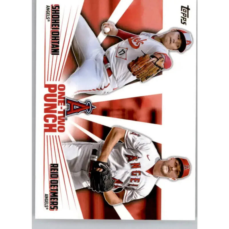 2023 Topps One-Two Punch #12P-23 Reid Detmers/Shohei Ohtani NM-MT Los Angeles Angels Baseball Card - Baseball Card