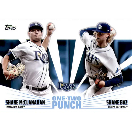2023 Topps One-Two Punch #12P-7 Shane McClanahan/Shane Baz NM-MT Tampa Bay Rays Baseball Card - Baseball Card Single