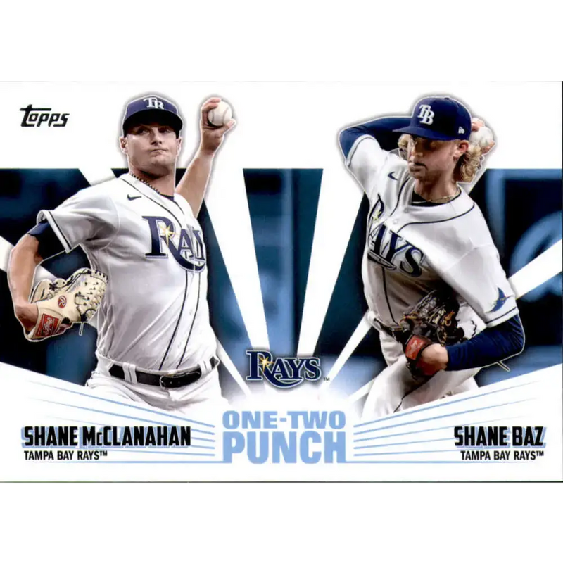 2023 Topps One-Two Punch #12P-7 Shane McClanahan/Shane Baz NM-MT Tampa Bay Rays Baseball Card - Baseball Card Single