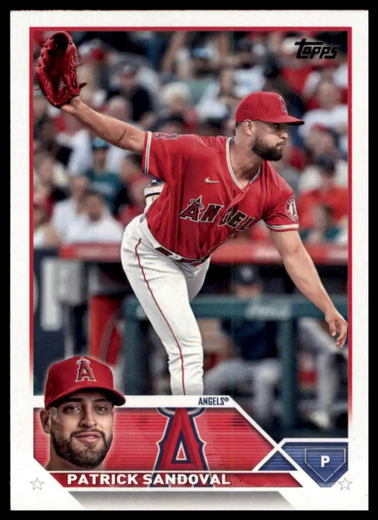 2023 Topps Patrick Sandoval 327 Los Angeles Angels NM - Baseball Card Single