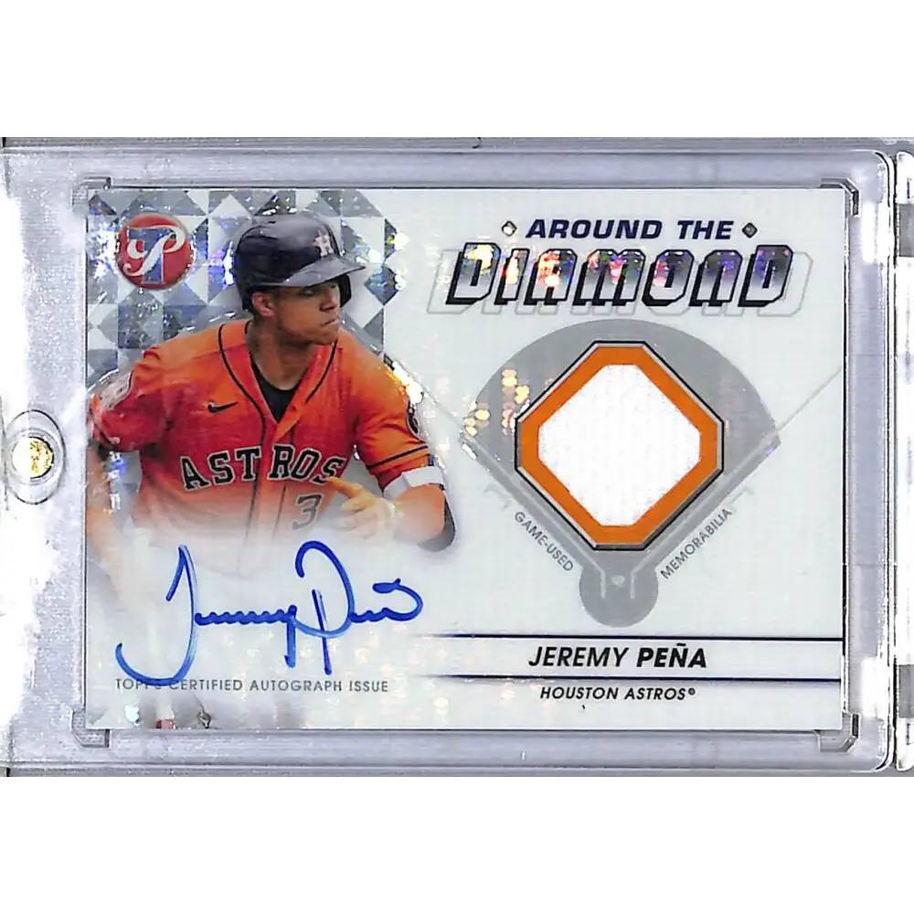 2023 Topps Pristine Around The Diamond #ADR-JP Jeremy Pena NM-MT MEM Auto 56/99 Houston Astros  Image 1