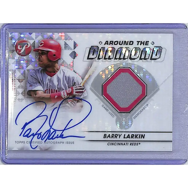 2023 Topps Pristine Around The Diamond Relic Barry Larkin EX Excellent Auto 8/99 - Baseball Card Single