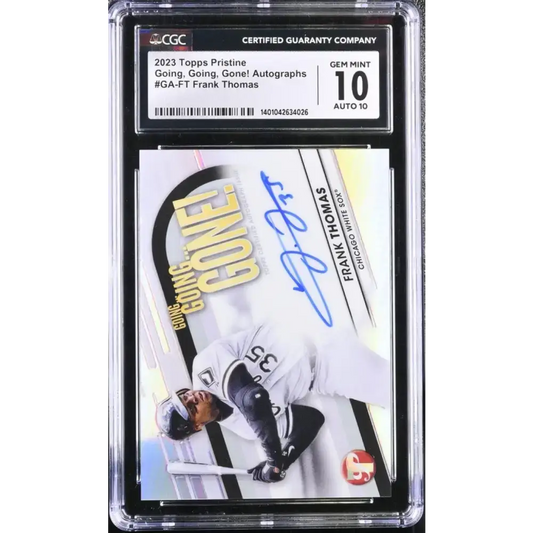 2023 Topps Pristine #GAFT Frank Thomas CGC 10 Gem Auto 43/75 Chicago White Sox Baseball Card - Baseball Card Single
