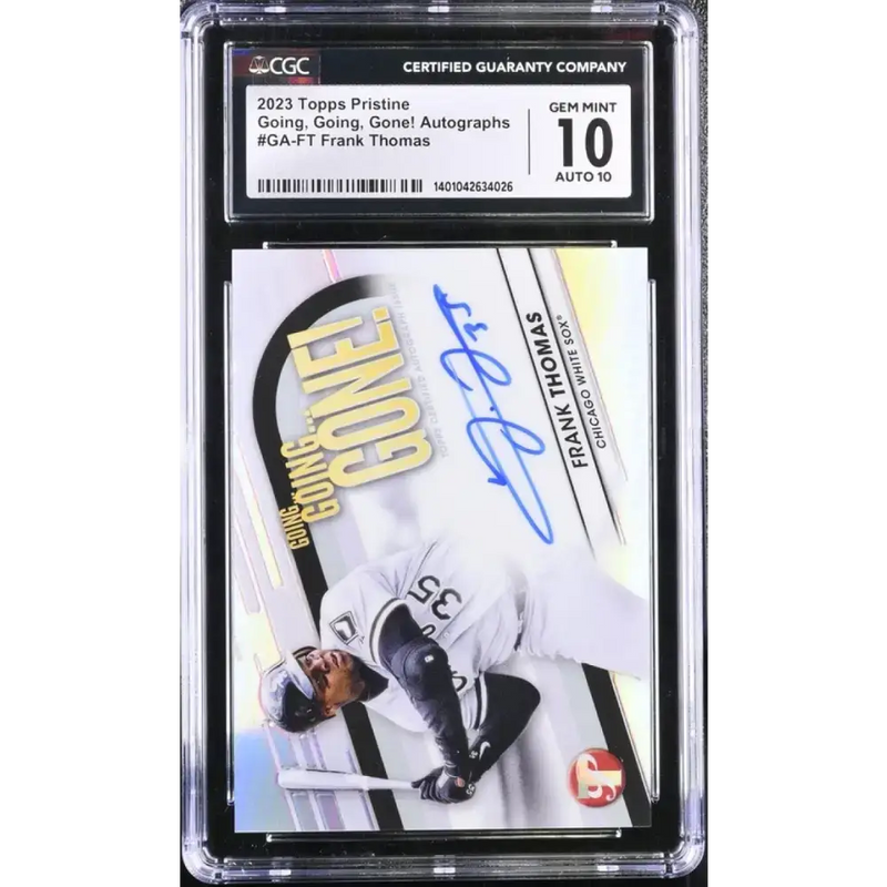 2023 Topps Pristine #GAFT Frank Thomas CGC 10 Gem Auto 43/75 Chicago White Sox Baseball Card - Baseball Card Single