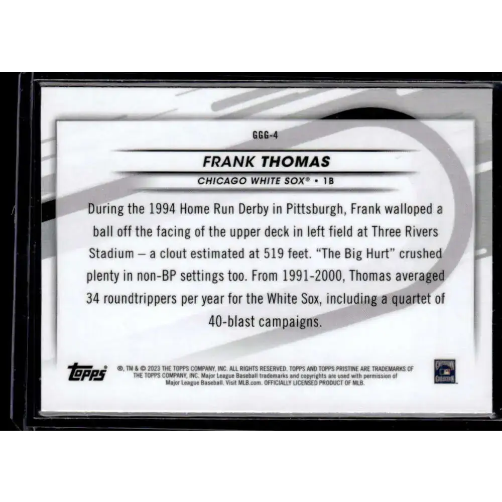 2023 Topps Pristine #GGG-4 Frank Thomas Going Going Gone! NM-MT - Baseball Card Single