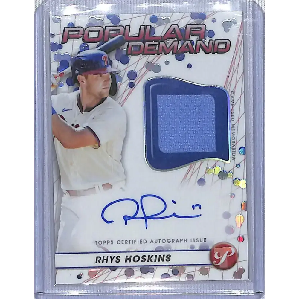 2023 Topps Pristine Popular Demand Relic Refractor Rhys Hoskins NM-MT MEM - Baseball Card Single