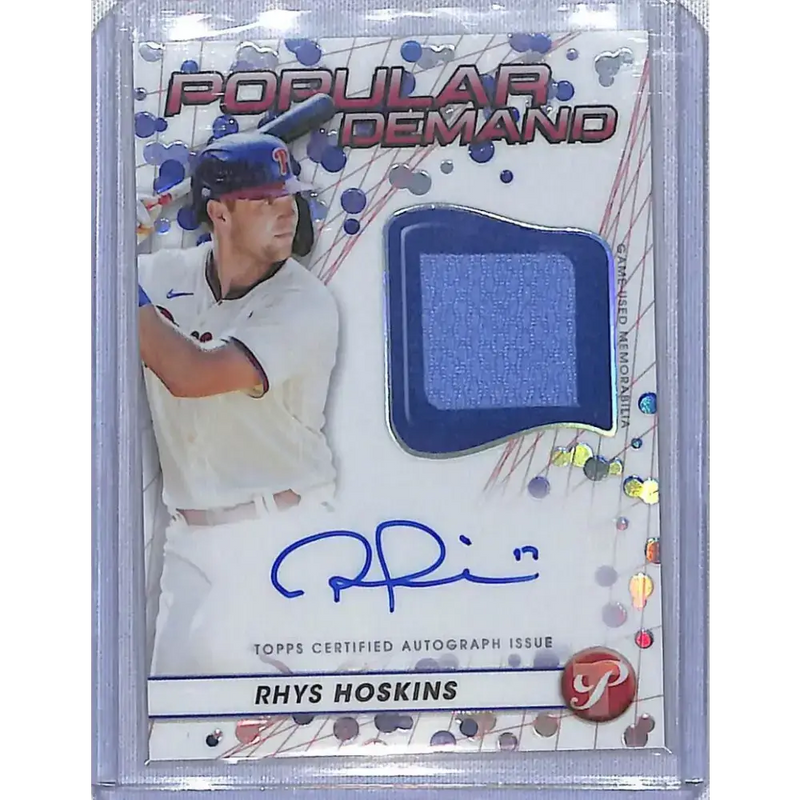 2023 Topps Pristine Popular Demand Relic Refractor Rhys Hoskins NM-MT MEM - Baseball Card Single