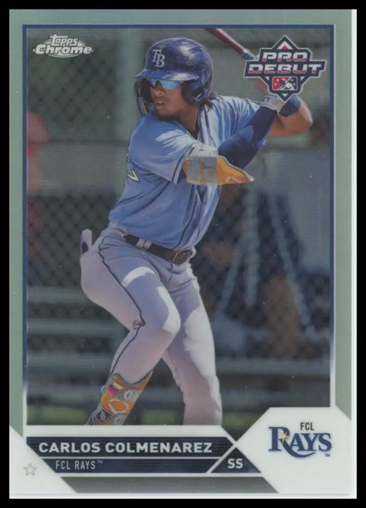 2023 Topps Pro Debut - Chrome Refractor Carlos Colmenarez PDC-14 /99 FCL Rays NM - Baseball Card Single