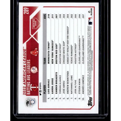 2023 Topps Rainbow Foil #289 Luis Arraez/Aaron Judge/Xander Bogaerts NM-MT Baseball Card