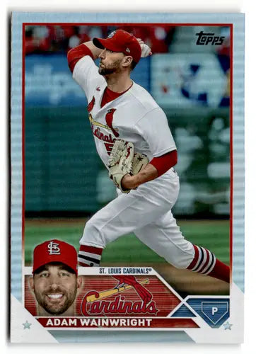 2023 Topps Rainbow Foil Adam Wainwright baseball card Cardinals NM-MT design