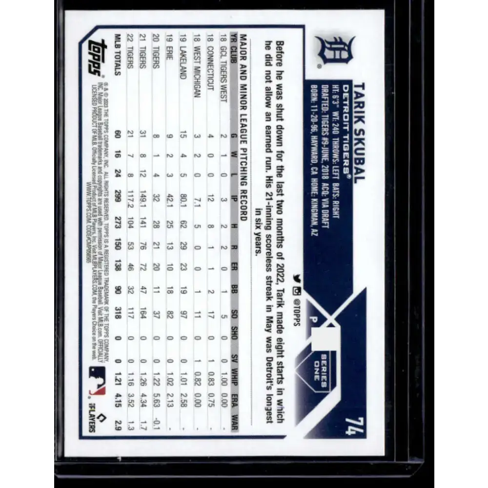 2023 Topps Rainbow Foil #74 Tarik Skubal NM-MT Detroit Tigers Baseball Card - Baseball Card Single