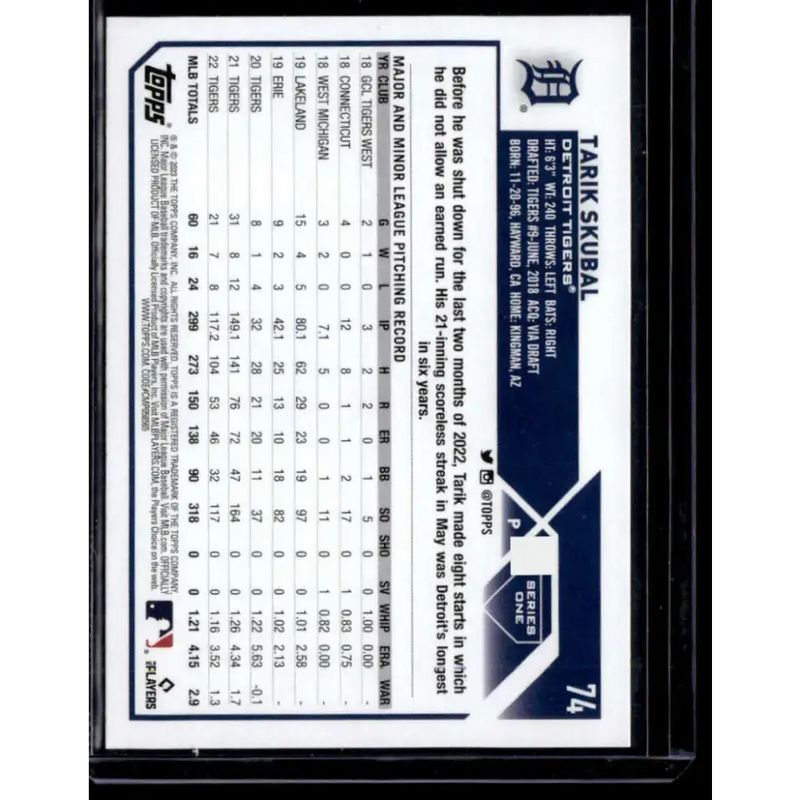 2023 Topps Rainbow Foil #74 Tarik Skubal NM-MT Detroit Tigers Baseball Card - Baseball Card Single