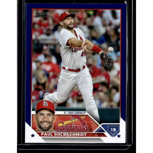 2023 Topps Royal Blue #100 Paul Goldschmidt NM-MT St. Louis Cardinals Baseball Card - Baseball Card Single