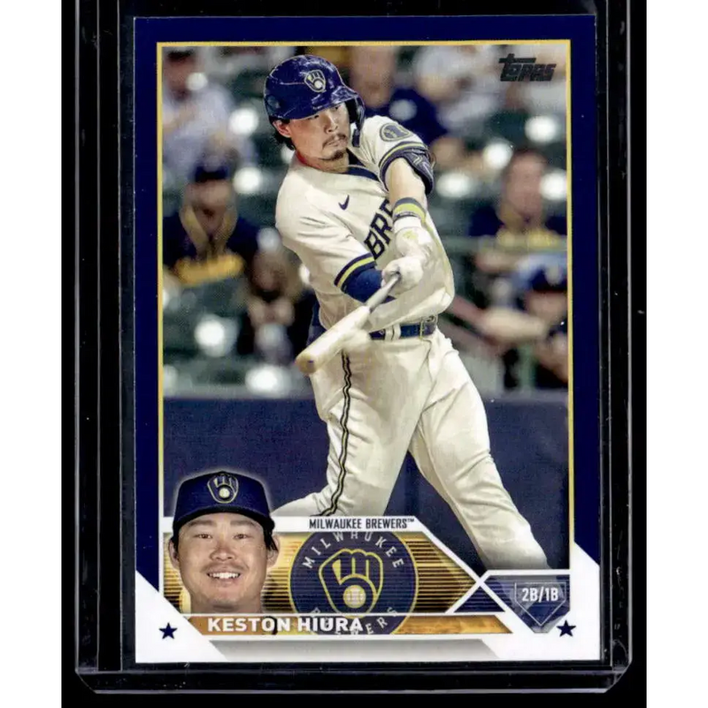 2023 Topps Royal Blue #104 Keston Hiura NM-MT Milwaukee Brewers Baseball Card - Baseball Card Single