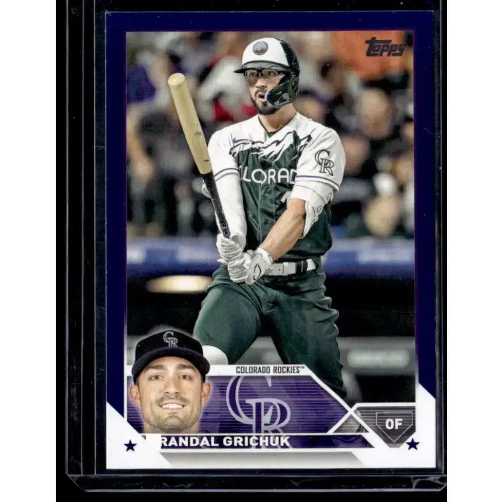 2023 Topps Royal Blue #110 Randal Grichuk NM-MT Colorado Rockies Baseball Card - Baseball Card Single