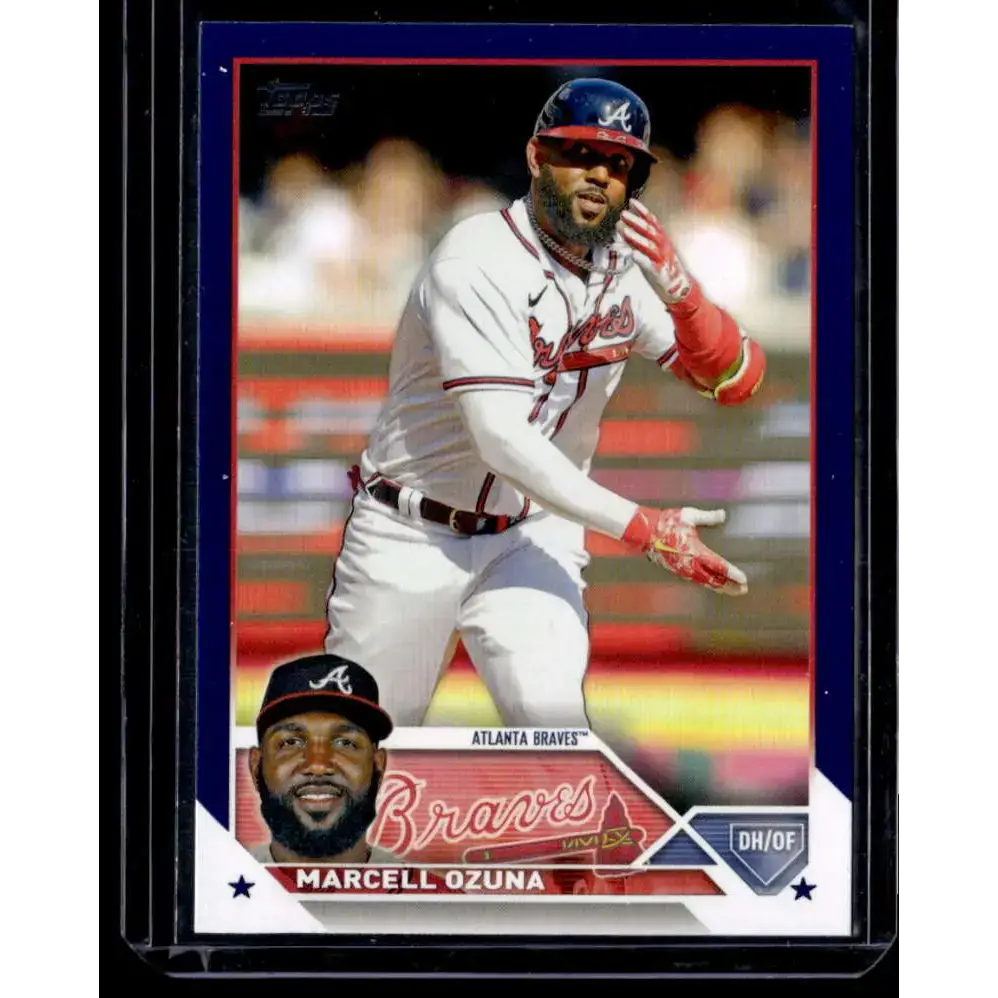 2023 Topps Royal Blue #125 Marcell Ozuna NM-MT Atlanta Braves Baseball Card - Baseball Card Single