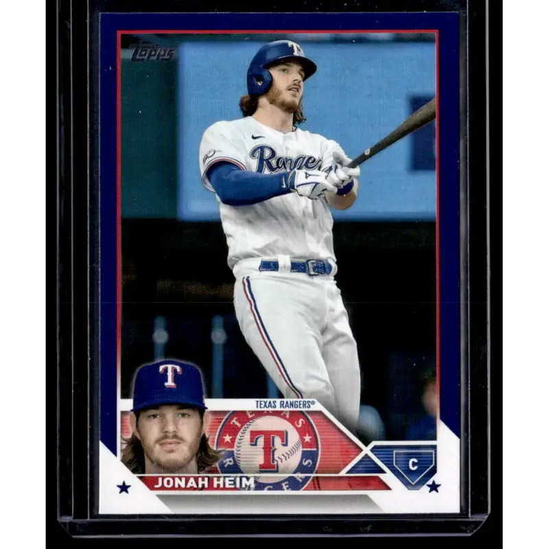 2023 Topps Royal Blue #141 Jonah Heim NM-MT Texas Rangers Baseball Card - Baseball Card Single