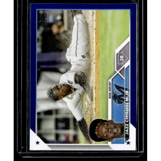 2023 Topps Royal Blue #172 Jazz Chisholm Jr. NM-MT Miami Marlins Baseball Card - Baseball Card Single