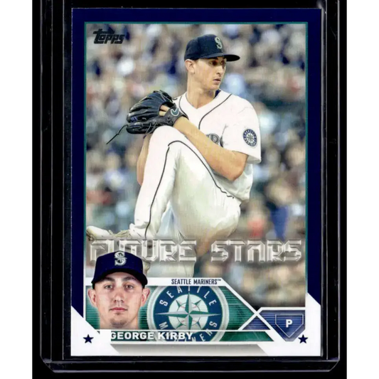 2023 Topps Royal Blue #195 George Kirby NM-MT Seattle Mariners Baseball Card - Baseball Card Single