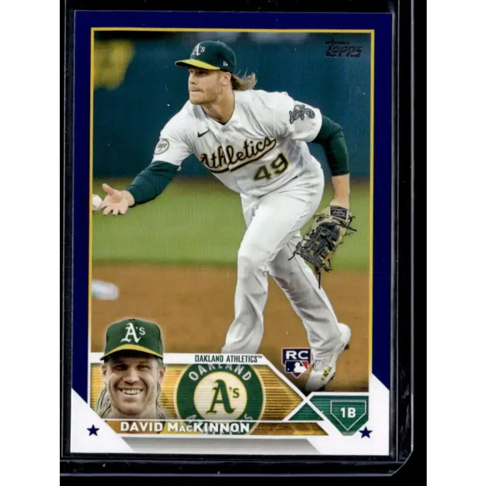 2023 Topps Royal Blue #276 David MacKinnon NM-MT RC Rookie Oakland Athletics Baseball Card - Baseball Card Single