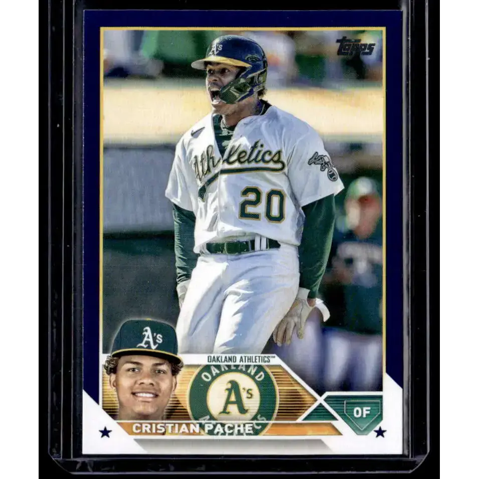 2023 Topps Royal Blue #296 Cristian Pache NM-MT Oakland Athletics Baseball Card - Baseball Card Single