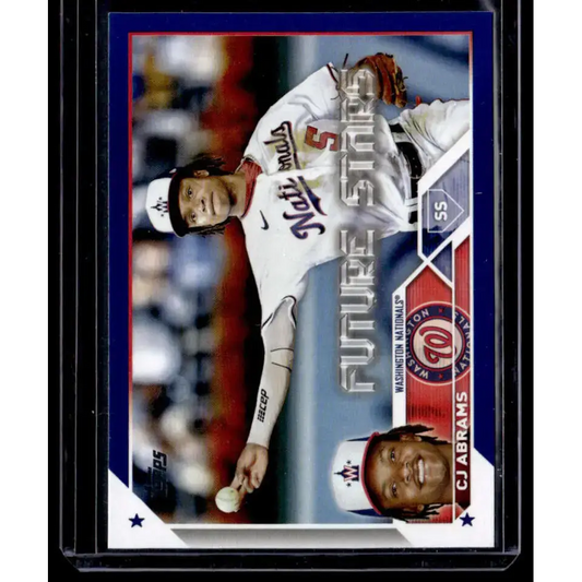 2023 Topps Royal Blue #35 CJ Abrams NM-MT Washington Nationals Baseball Card - Baseball Card Single