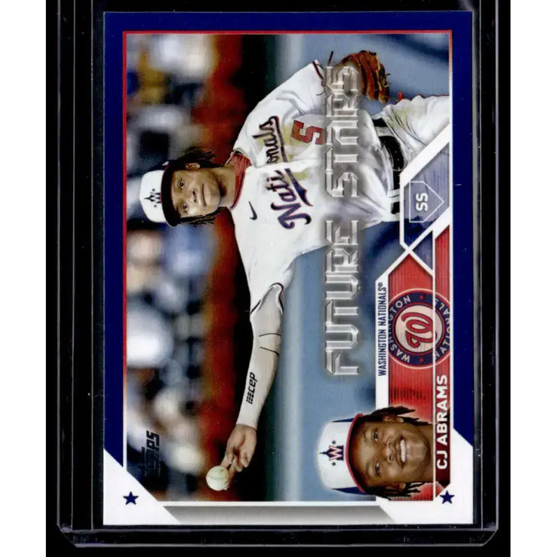 2023 Topps Royal Blue #35 CJ Abrams NM-MT Washington Nationals Baseball Card - Baseball Card Single