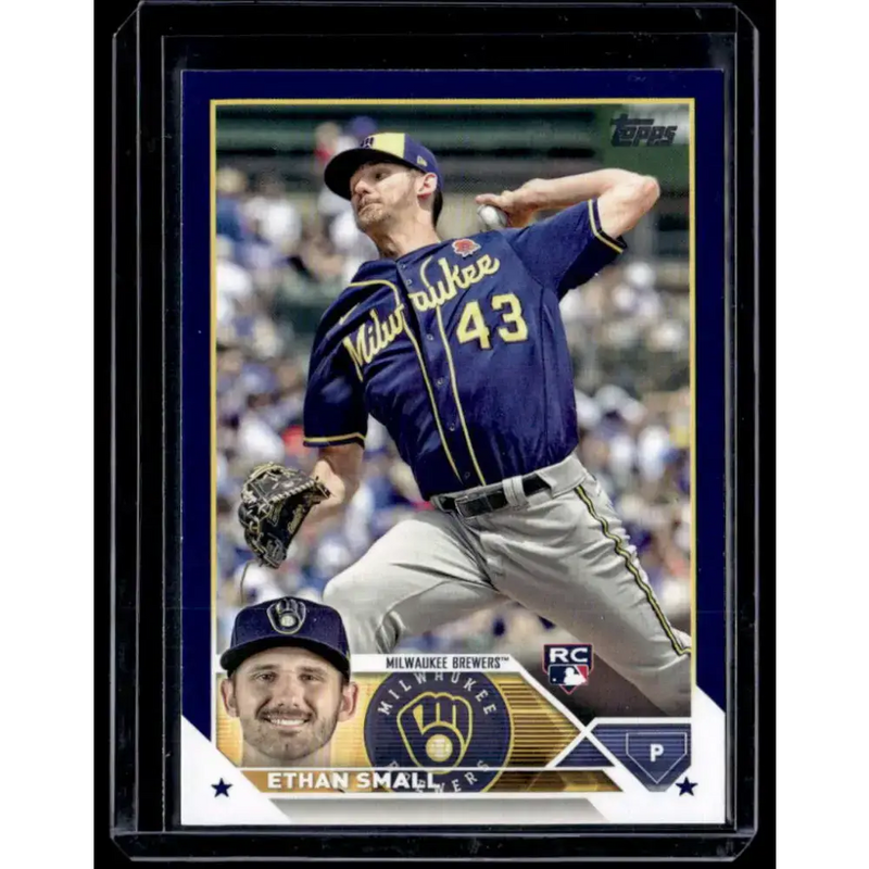 2023 Topps Royal Blue #87 Ethan Small NM-MT RC Rookie Milwaukee Brewers Baseball Card - Baseball Card Single