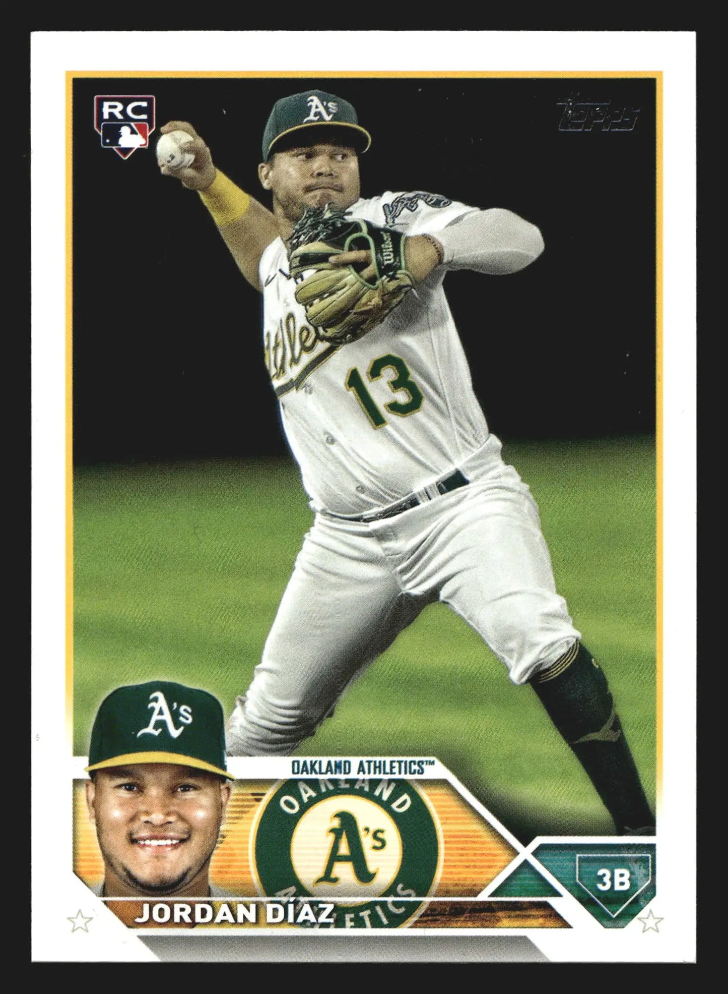 2023 Topps Series 2 #423 Jordan Diaz Oakland Athletics RC - Baseball Card Single