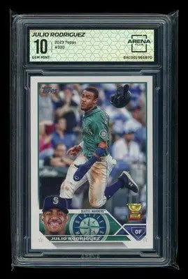 2023 Topps Series One Julio Rodriguez #330 Baseball Arena Club 10 - Baseball Card Single