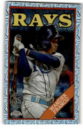 Wander Franco baseball card from 2023 Topps Series One Silver Packs Mojo refractor