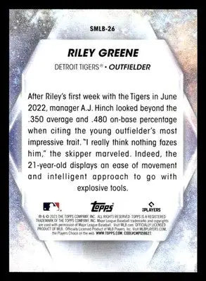 2023 Topps #SMLB-26 Riley Greene Stars of MLB - Baseball Card Single