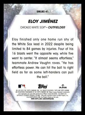 2023 Topps #SMLBC-41 Eloy Jiménez Stars of MLB Chrome - Baseball Card Single